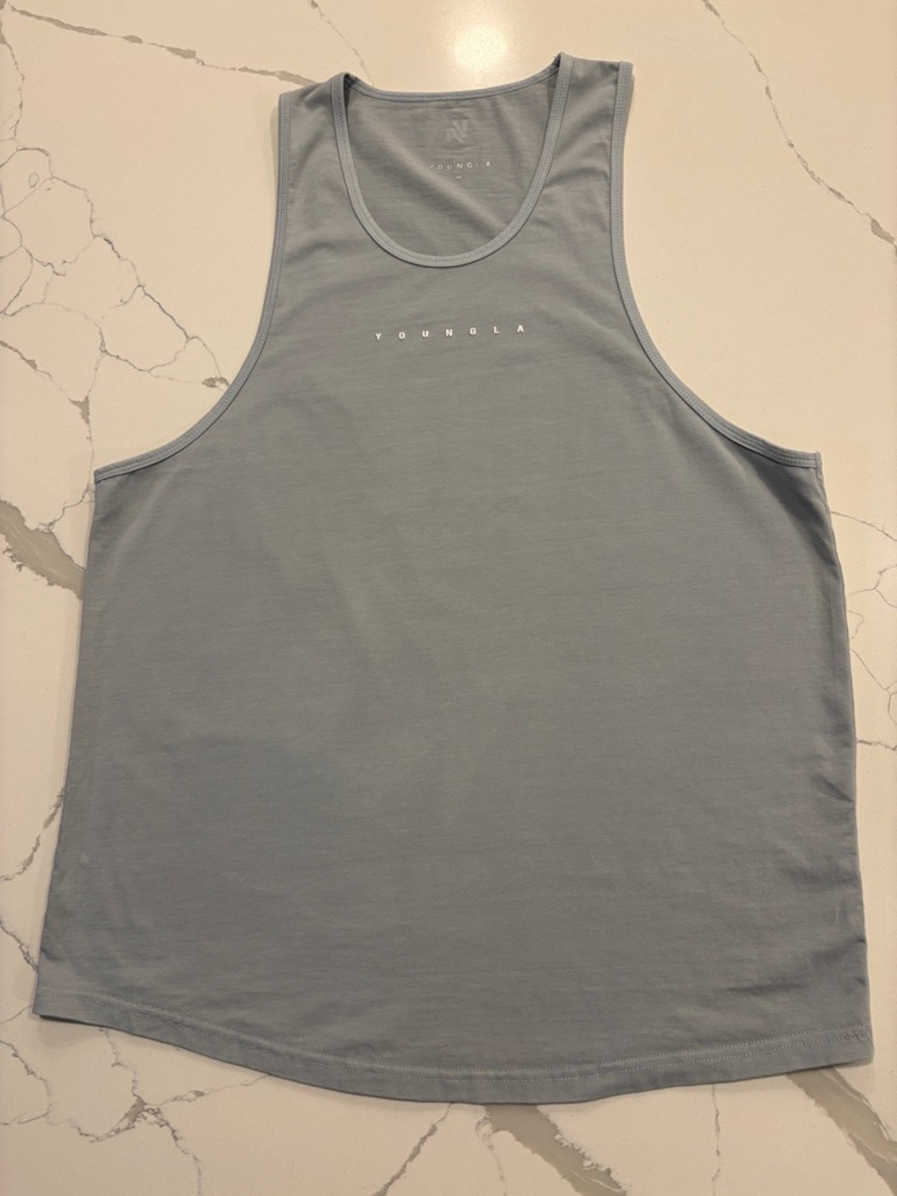 YoungLA Men’s Dusty Blue Muscle Tank ~ Medium